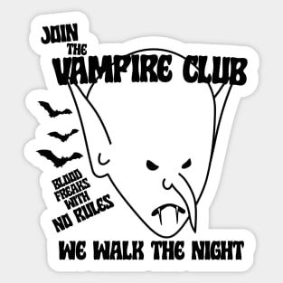 Vampire Club Sticker